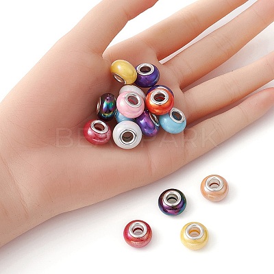 Opaque Resin European Beads RPDL-YW0001-10-1