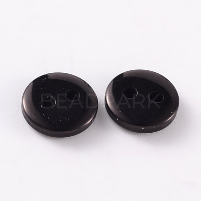2-Hole Flat Round Resin Sewing Buttons for Costume Design BUTT-E119-20L-13-1