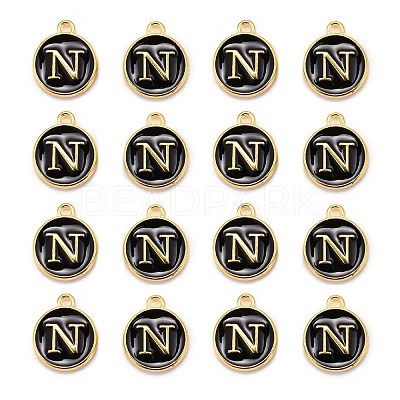 Golden Plated Alloy Charms LS-X-ENAM-S118-02N-1