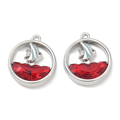 Alloy Glass Pendants FIND-B061-05P-B-1
