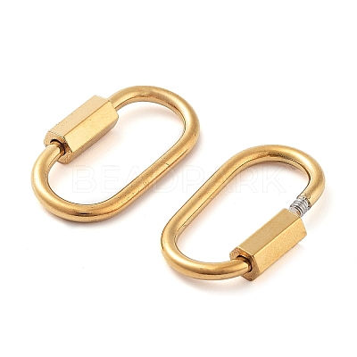 PVD Vacuum Plating 304 Stainless Steel Screw Carabiner Lock Charms STAS-H107-04C-G-1