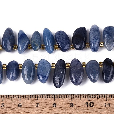 Natural Blue Aventurine Beads Strands G-Z091-A43-1