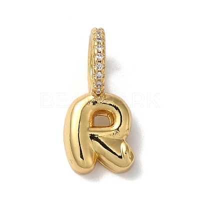 Brass Micro Pave Cubic Zirconia Pendants KK-K345-13R-G-1