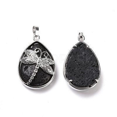 Natural Lava Rock Pendants G-G900-01P-24-1