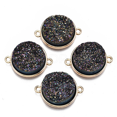 Natural Druzy Agate Links Connectors G-T131-86B-1