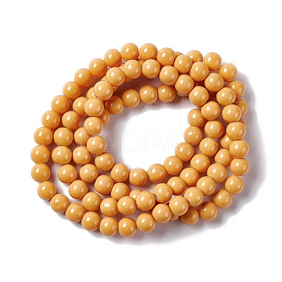 Painted Glass Bead Strands DGLA-S071-8mm-22-1
