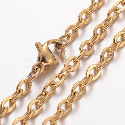 Ion Plating(IP) 304 Stainless Steel Necklace X-MAK-K004-09G-1