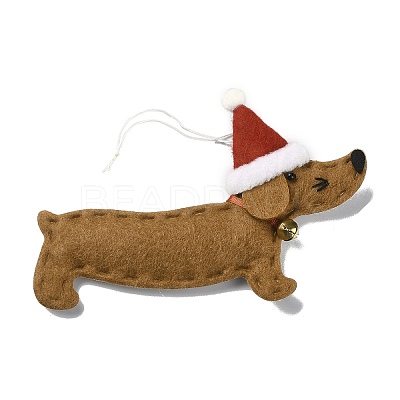 Dachshund Non-woven Fabric Pendant Decorations HJEW-R125-01-1