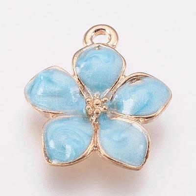 Zinc Alloy Enamel Pendants PALLOY-I124-10G-E-1