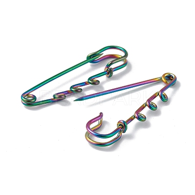 Ion Plating(IP) 304 Stainless Steel Safety Pins Brooch Findings STAS-I673-06MC-1