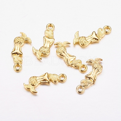 Tibetan Style Alloy Mermaid Pendants X-TIBEP-5402-G-FF-1
