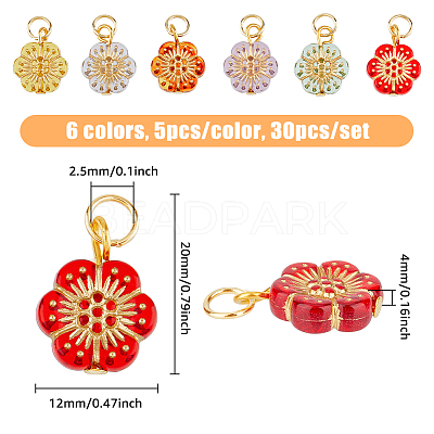 Golden Metal Enlaced Plating Acrylic Pendants PALLOY-AB00032-1