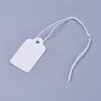 White Rectangle Jewelry Price Tags X-TOOL-C003-02-1