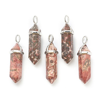 Natural Red Agate Pointed Pendants G-M378-01P-A22-1