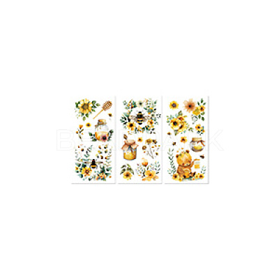 3 Sheets 3 Styles PVC Waterproof Decorative Stickers DIY-WH0404-111-1