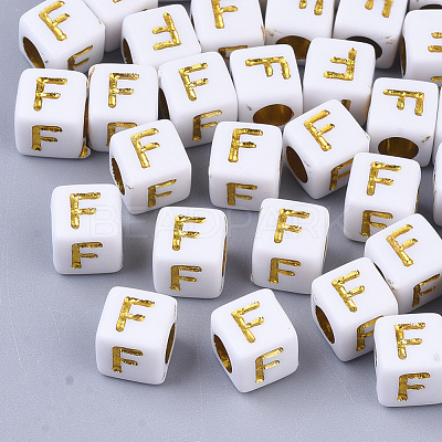 Plating Acrylic Beads SACR-S297-09F-1