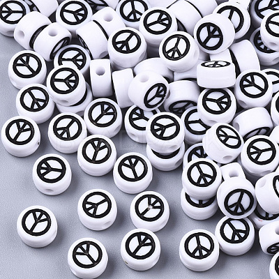 Opaque Acrylic Beads X-MACR-N008-20A-01-1