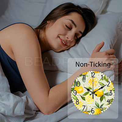 MDF Printed Wall Clock HJEW-WH0058-010-1