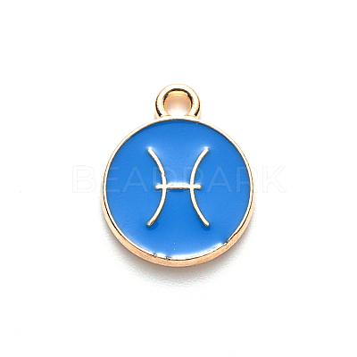 Alloy Enamel Pendants X-ENAM-S124-01B-02H-1