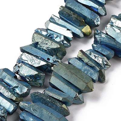 Natural Quartz Crystal Points Beads Strands G-K181-B16-1