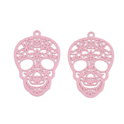 430 Stainless Steel Filigree Pendants X-STAS-S108-23E-1