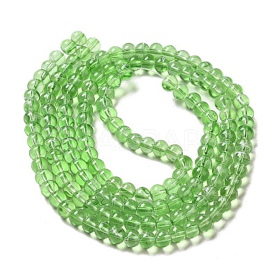 Drawbench Transparent Glass Beads Strands GLAD-Q012-6mm-05-1