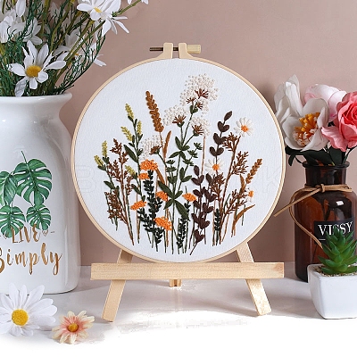 DIY Flower Pattern Embroidery Kits for Starter PW-WG6B3E0-06-1