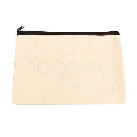 DIY Blank Canvas Women's Zipper Makeup Organizer Bag PW-WGAC2A1-08-1