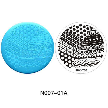 Non-Tarnish Stainless Steel Nail Art Stamping Plates MRMJ-N007-01A-1