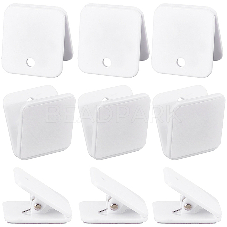 Square Acrylic Self-Adhesive Hanging Spring Clips AJEW-WH20011-56C-1