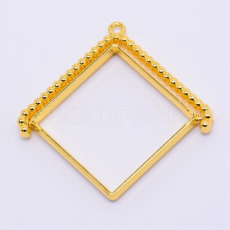 Alloy Open Back Bezel Pendants LS-PALLOY-WH0071-58G-RS-1