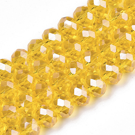 Electroplate Glass Beads Strands EGLA-A034-T3mm-A04-1
