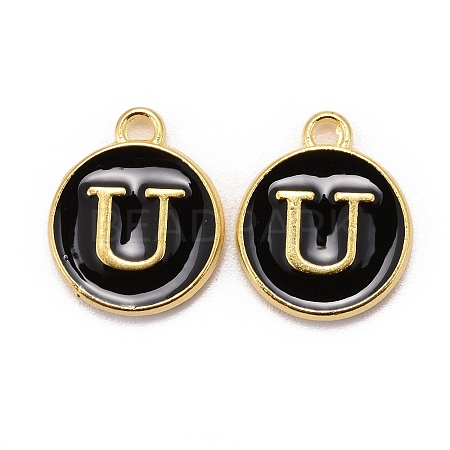 Golden Plated Alloy Charms LS-ENAM-S118-02U-1