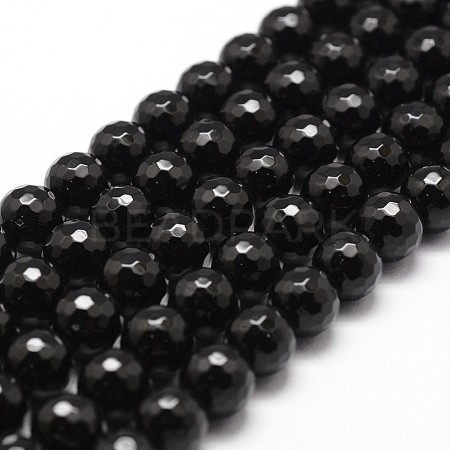 Natural Black Onyx Beads Strands X-G-D840-22-6mm-1