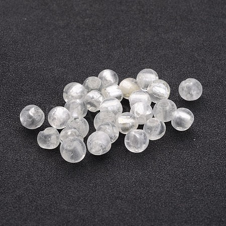 Handmade Silver Foil Glass Beads FOIL-R054-10mm-18-1