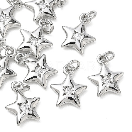 SHEGRACE Brass Clear Cubic Zirconia Pendants XGRQ3K289-526P-1