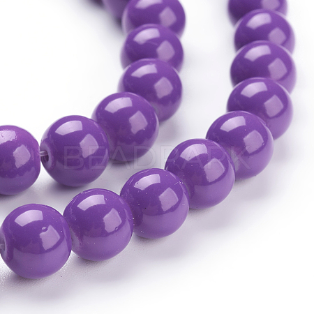 Painted Glass Bead Strands DGLA-S071-8mm-52-1