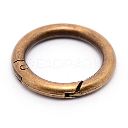 Alloy Spring Gate Rings AJEW-WH0129-48C-AB-1
