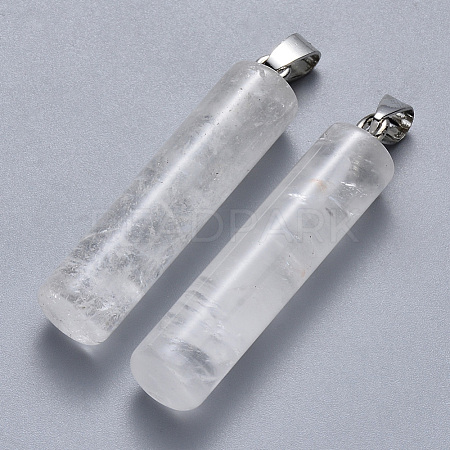 Natural Quartz Crystal Pendants G-R456-13-1