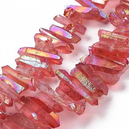 Natural Quartz Crystal Points Beads Strands G-K181-B20-1