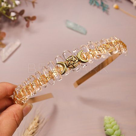 Natural Quartz Crystal Hair Bands PW-WG8A7A1-12-1