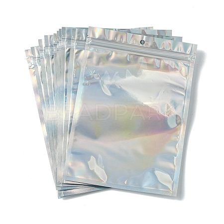 Rectangle Zip Top Plastic Glitter Holographic Bags OPP-YW0001-03D-1