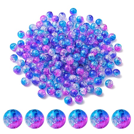 50G Transparent Crackle Acrylic Beads CACR-YW0001-01D-1