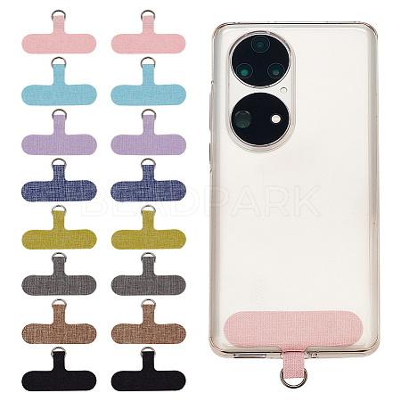 16Pcs 8 Colors Plastic Cell Phone Lanyard Tether FIND-GL0001-32-1