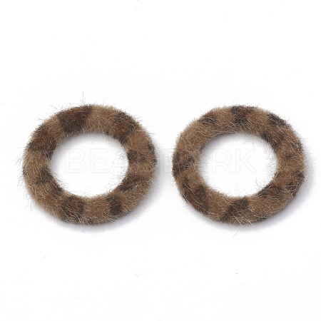 Faux Mink Fur Covered Linking Rings WOVE-N009-02A-1