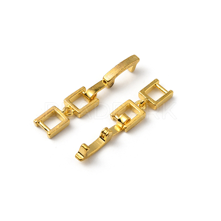 Brass Fold Over Clasps KK-WH0046-51G-1