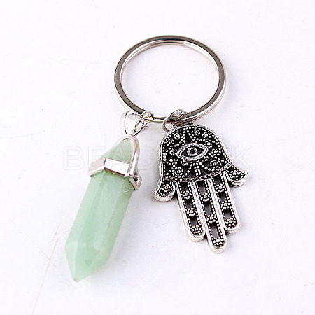 Alloy Hamsa Hand/Hand of Miriam Pendant Keychain WG78090-06-1