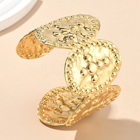 304 Stainless Steel Cuff Bangles for Women AJEW-P127-13G-1