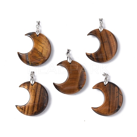 Natural Tiger Eye Pendants G-Z022-04F-1