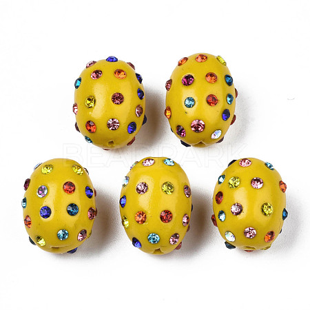 Polymer Clay Rhinestone Beads RB-T017-32H-1